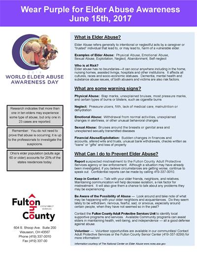 Elder Abuse Awareness Fact Sheet